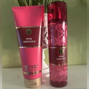 Bath & Body Works Pink Obsessed Body Cream and Fragrance Mist Set